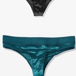Victoria's Secret PINK Rib Itsy Panty Venetian Teal Medium NEW